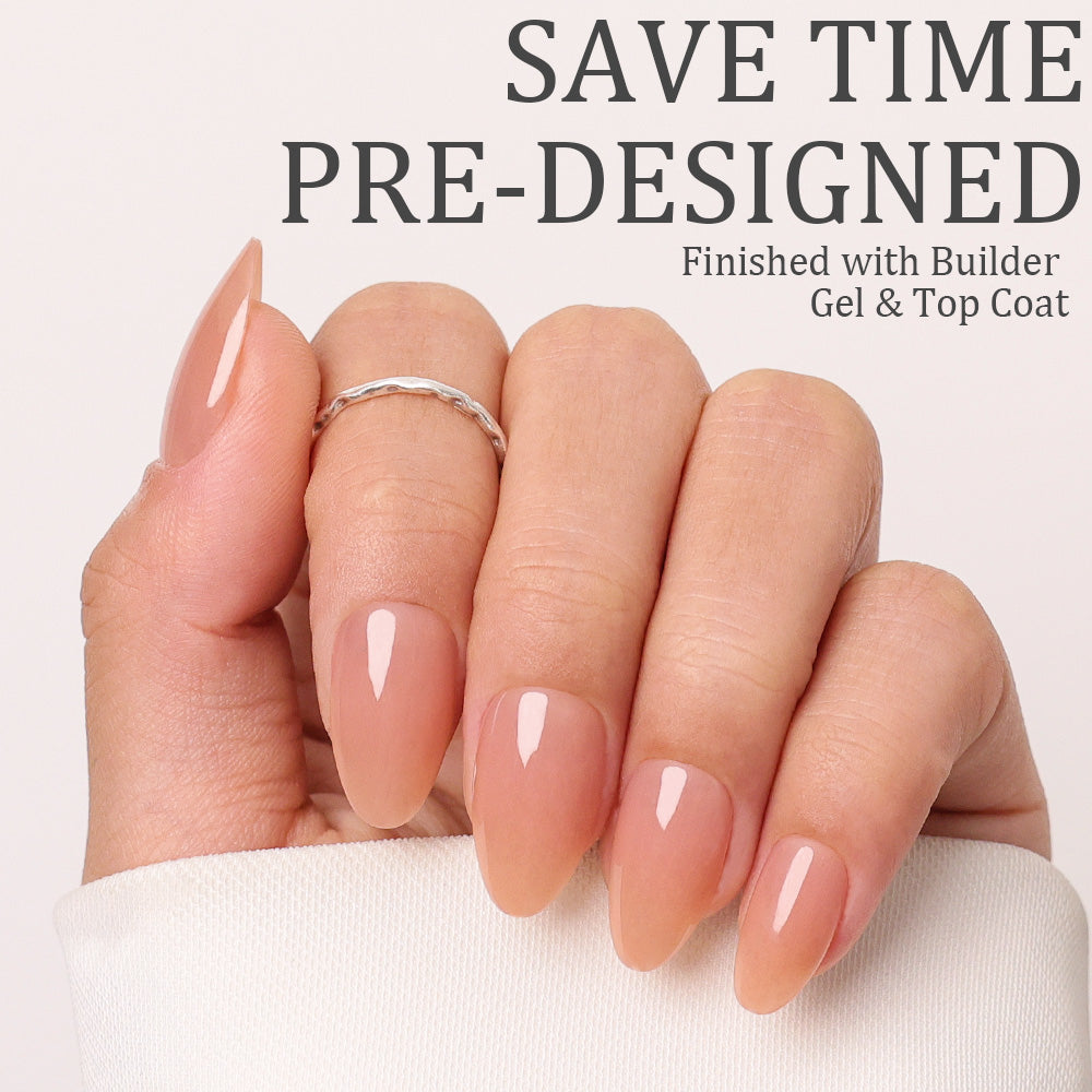 Solid Brown Nail Kit | Short Almond | ProTips