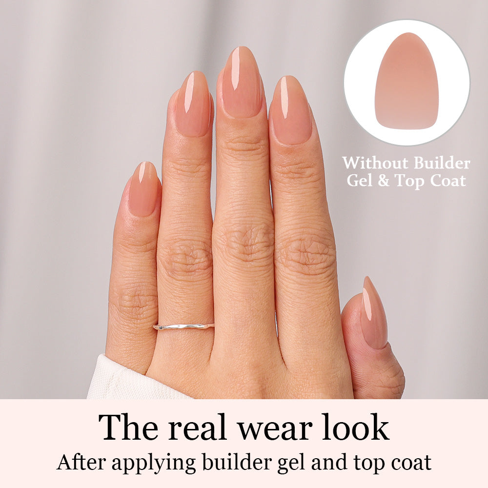 Solid Brown Nail Kit | Short Almond | ProTips