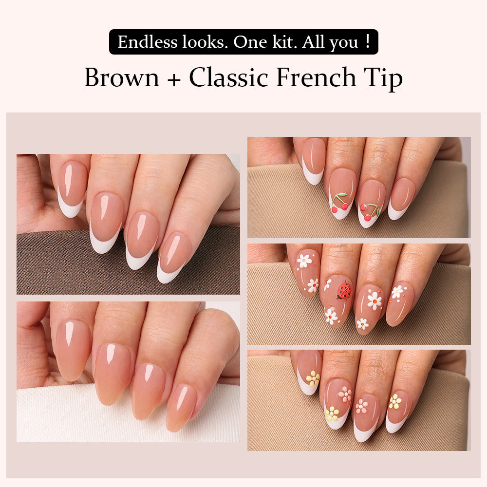 Nude & French Mix Nail Kit | Short Almond | ProTips
