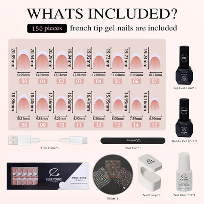 Nude & French Mix Nail Kit | Short Almond | ProTips