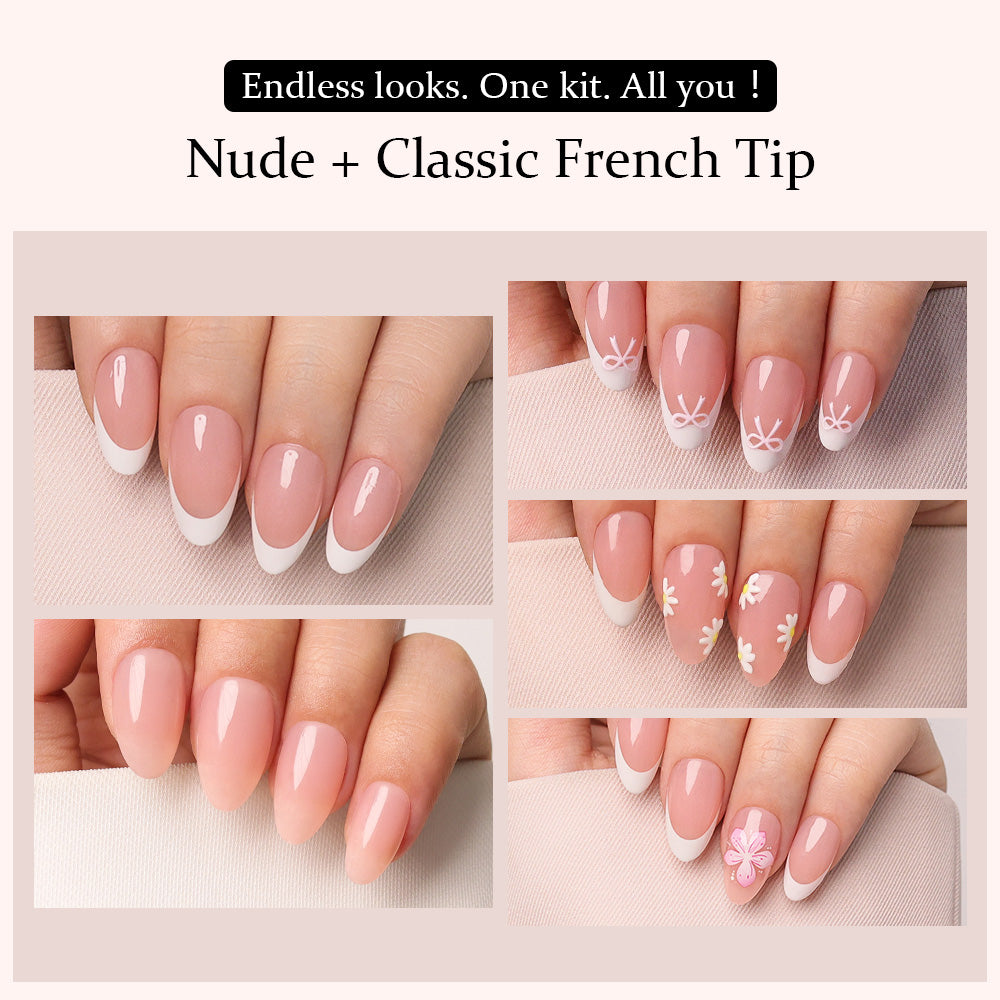 Nude & French Mix Nail Kit | Short Almond | ProTips