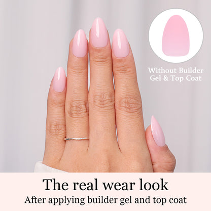 Solid Pink Nail Kit | Short Almond | ProTips