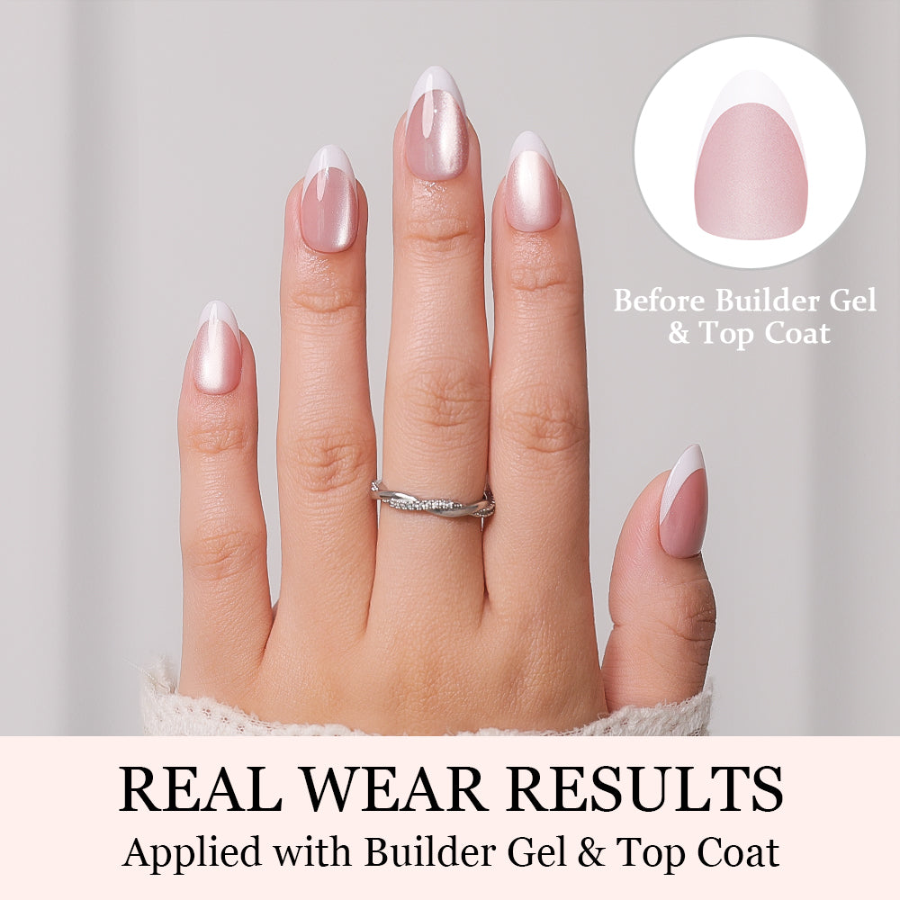 Nude Cat Eye | French Tip | Short Almond | ProTips