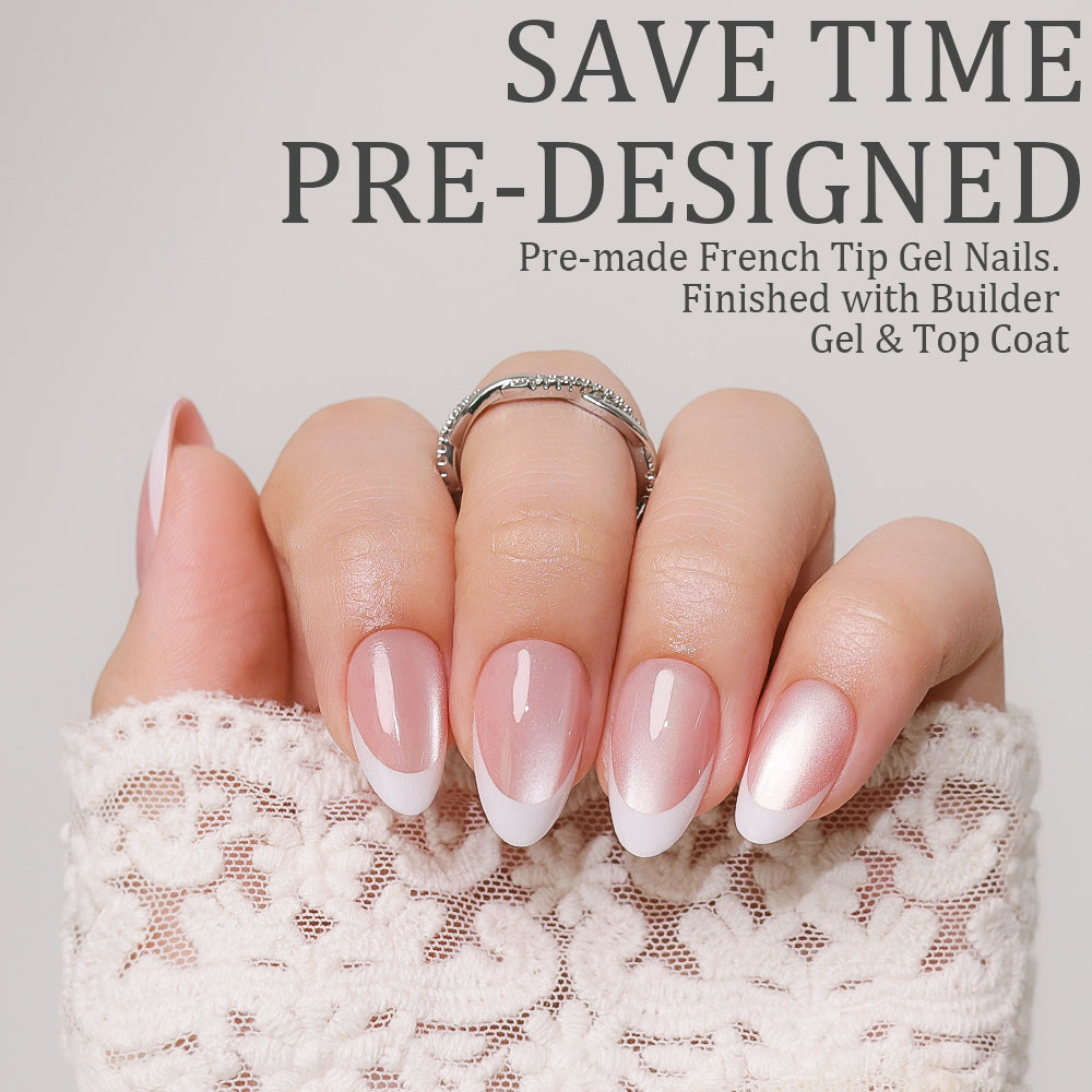 Nude Cat Eye | French Tip | Short Almond | ProTips