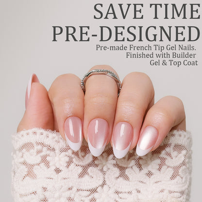 Nude Cat Eye | French Tip | Short Almond | ProTips