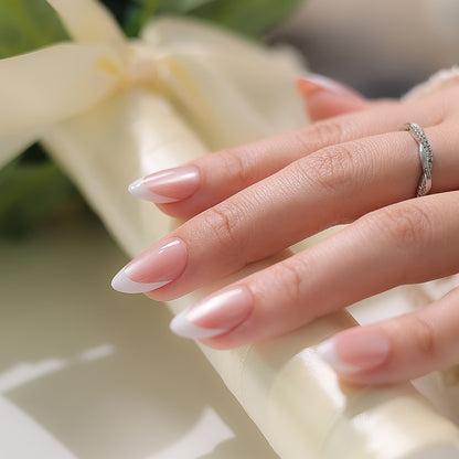 Nude Cat Eye | French Tip | Short Almond | ProTips