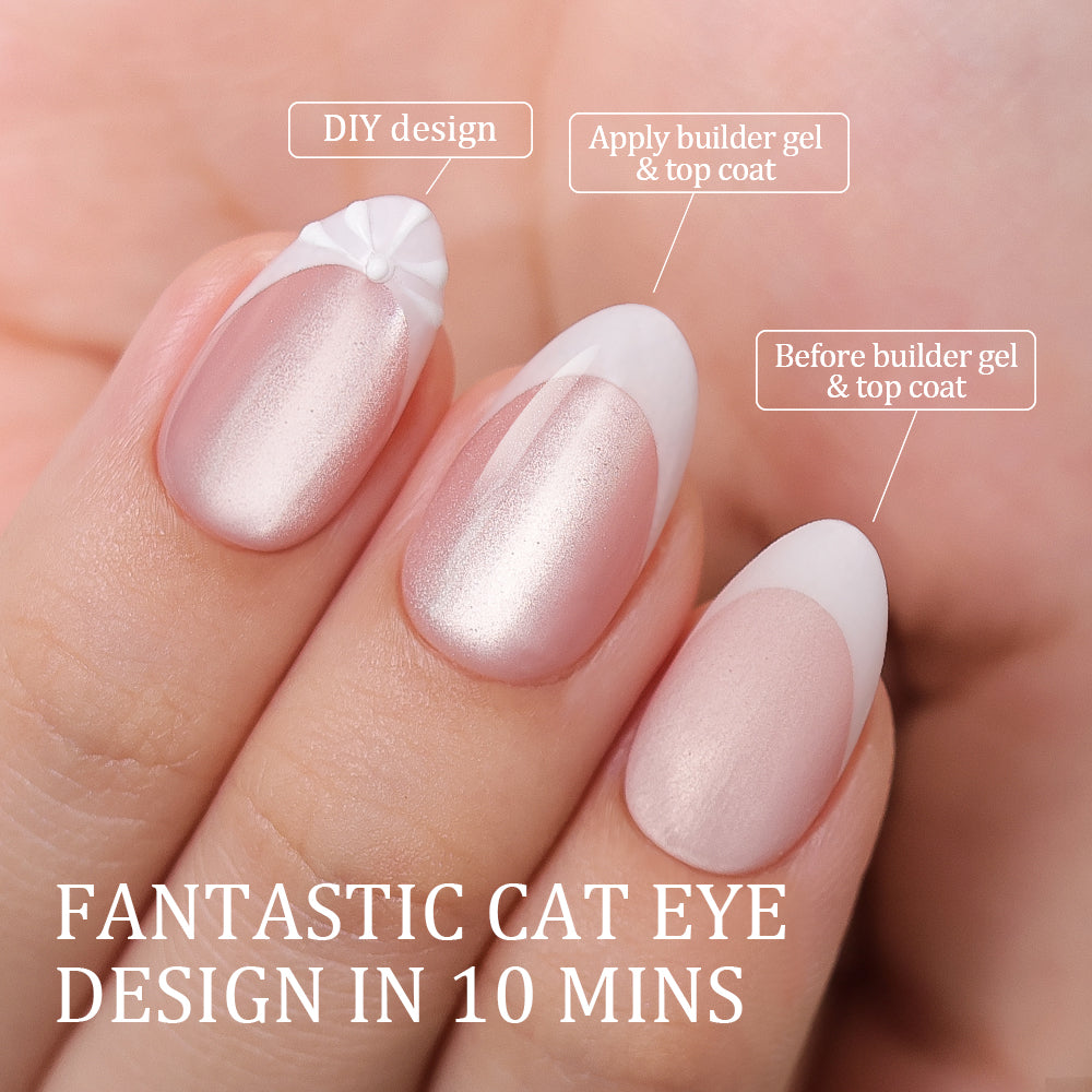 Nude Cat Eye | French Tip | Short Almond | ProTips