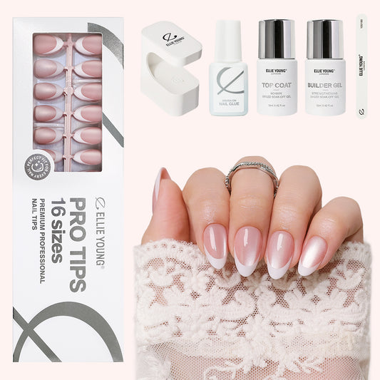 Nude Cat Eye | French Tip | Short Almond | ProTips