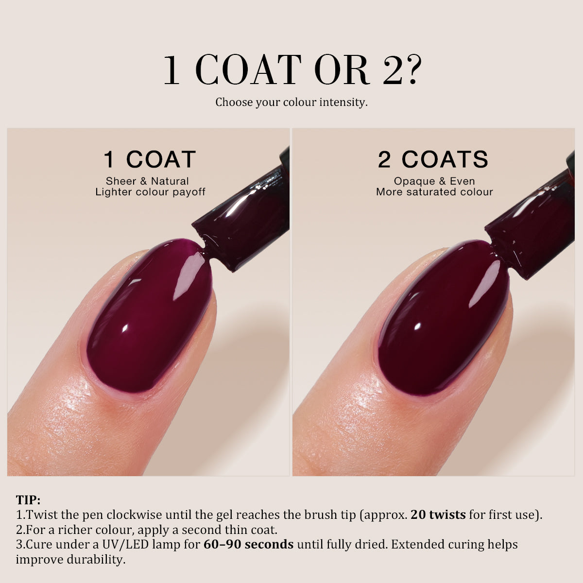 Merlot Noir| Pocket Salon™ One Step Gel Pen
