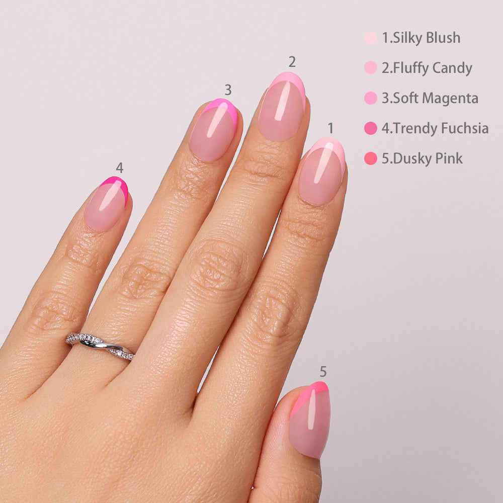 Pink Pastel Tips | Short Oval| ProTips