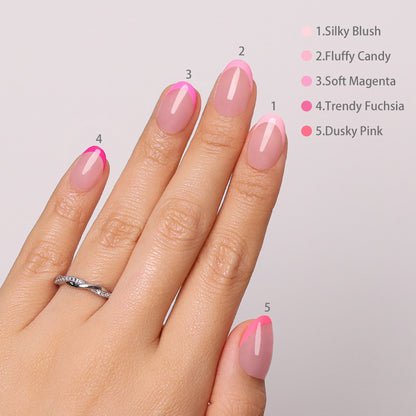 Pink Pastel Tips | Short Oval| ProTips