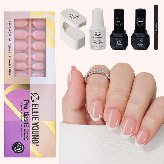 Nude French Tip | Short Oval | ProTips