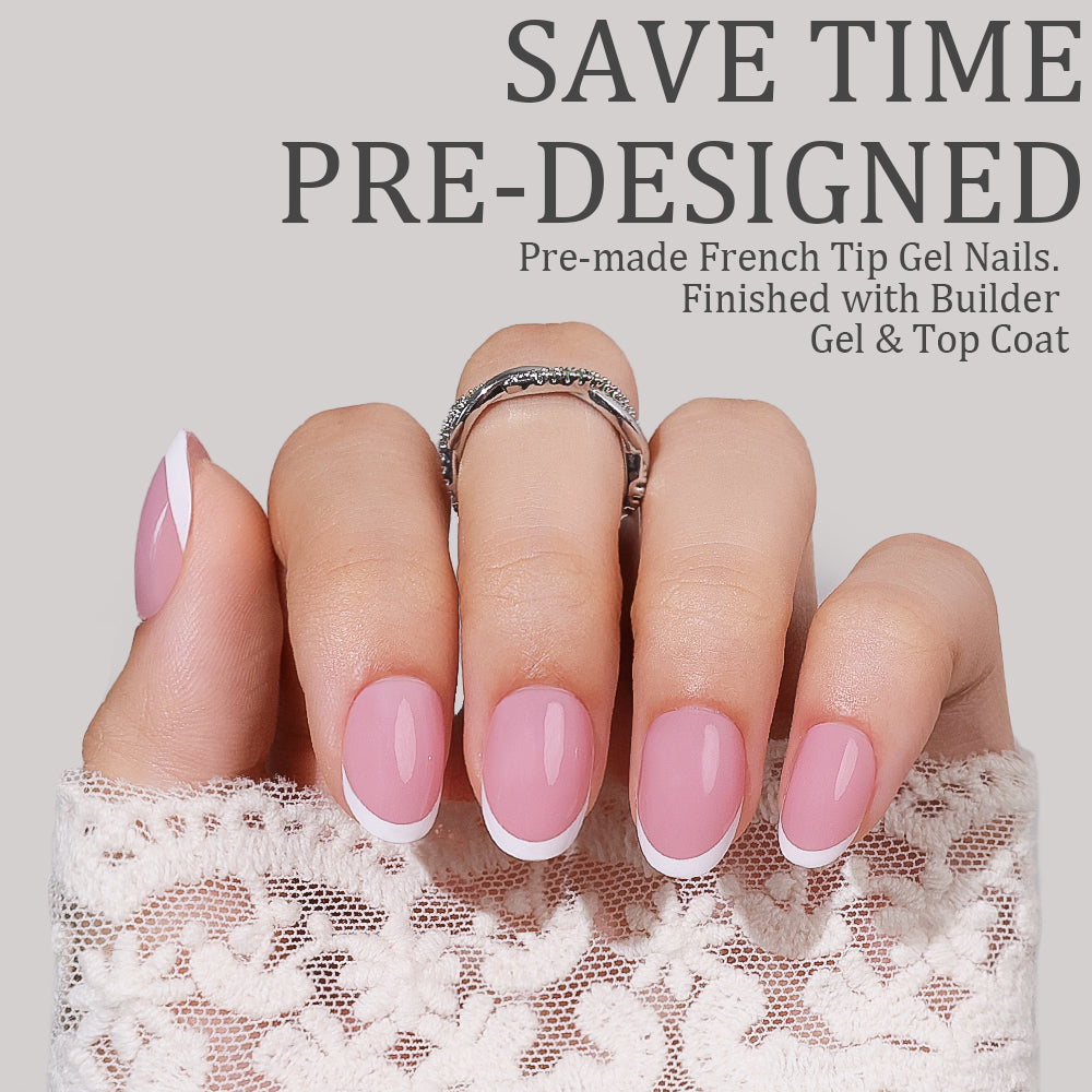 Rose Pink French Tip | Short Oval | ProTips
