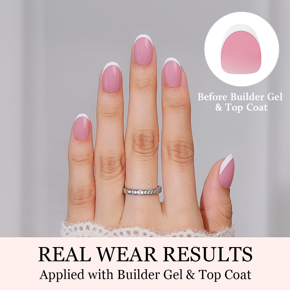 Rose Pink French Tip | Short Oval | ProTips