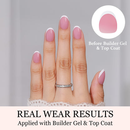 Rose Pink French Tip | Short Oval | ProTips