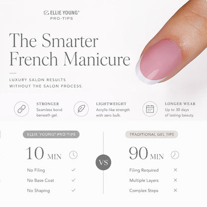 Rose Pink French Tip | Short Oval | ProTips