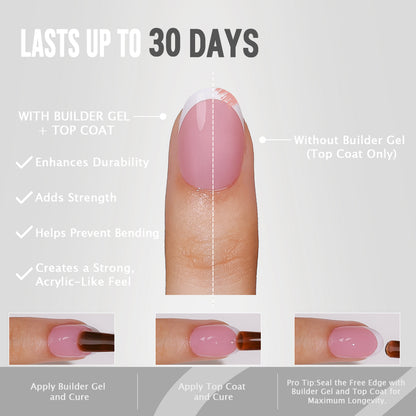 Rose Pink French Tip | Short Oval | ProTips