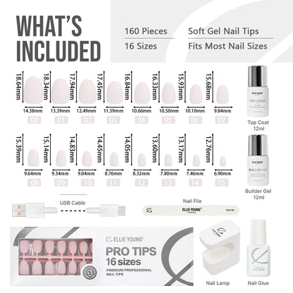 Solid Mix Nail Kit | Short Oval | ProTips
