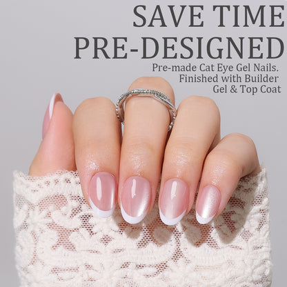 Milky Pearl French Cat Eye | Short Oval | ProTips