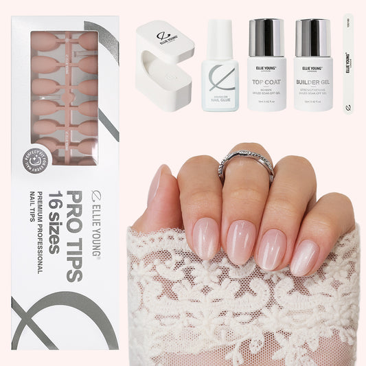 Sparkling Nude Cat Eye | Short Oval | ProTips