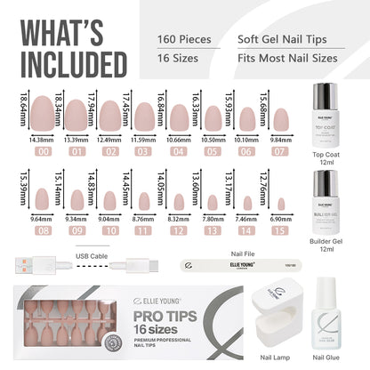Sparkling Nude Cat Eye | Short Oval | ProTips