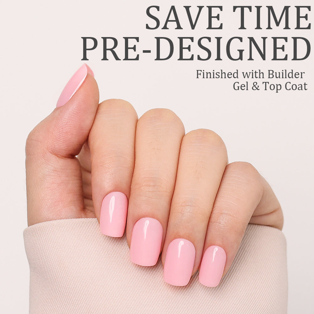 Solid Pink Nail Kit | Short Square | ProTips