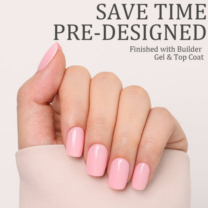 Solid Pink Nail Kit | Short Square | ProTips