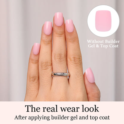 Solid Pink Nail Kit | Short Square | ProTips
