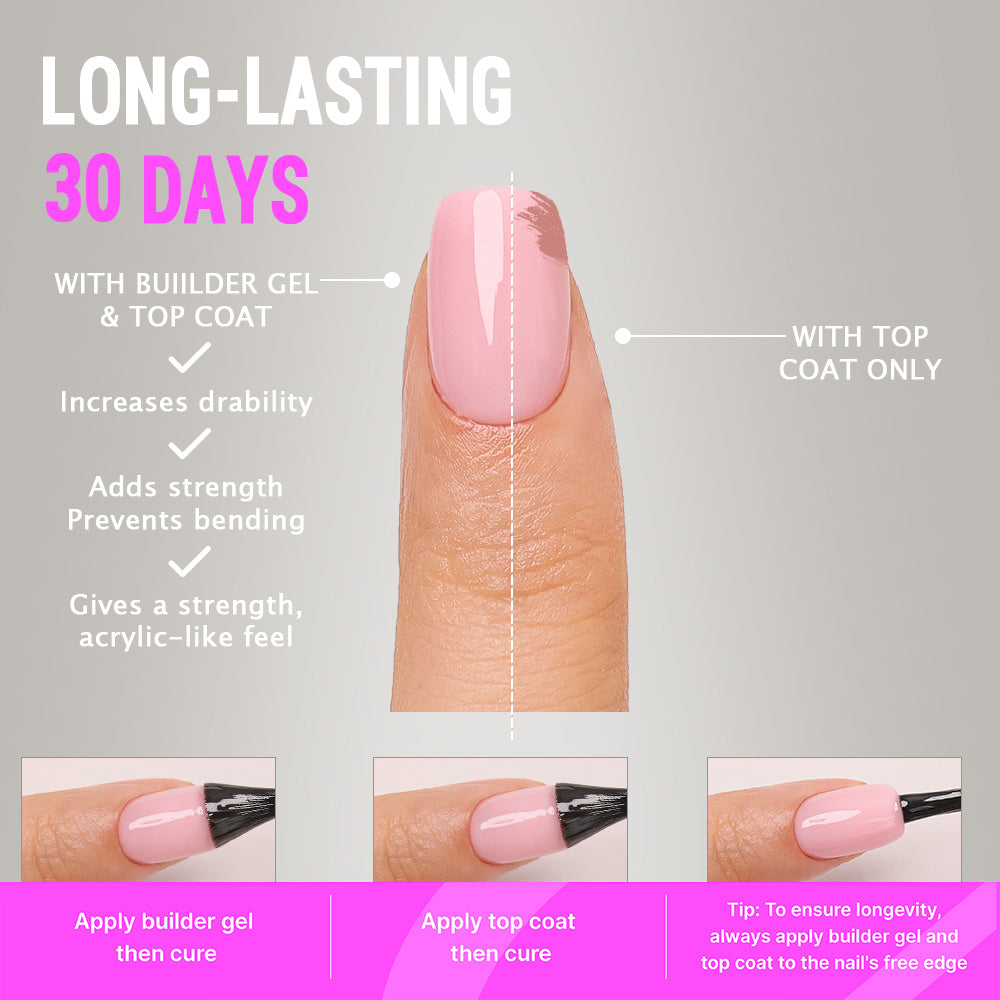 Solid Pink Nail Kit | Short Square | ProTips