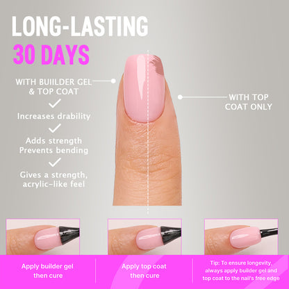 Solid Pink Nail Kit | Short Square | ProTips