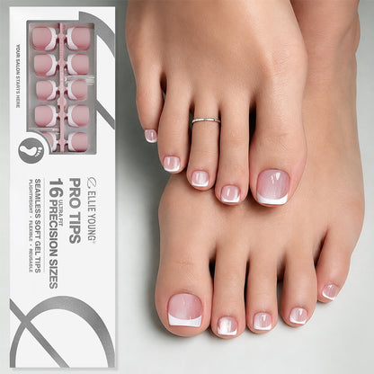 Milky Pearl French Cat Eye | Short Square Toenail | ProTips