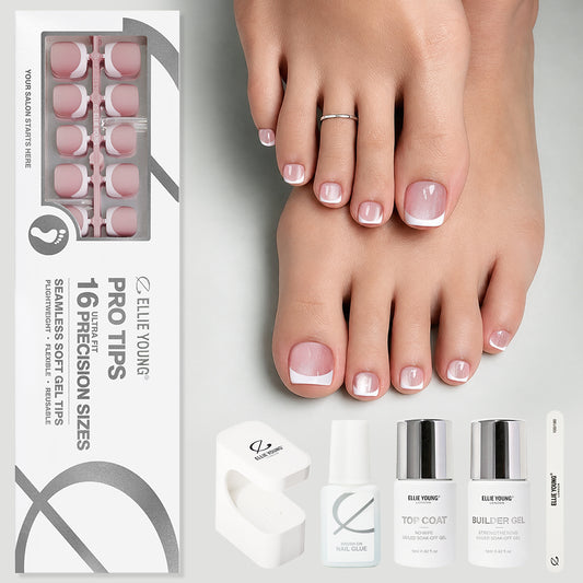 Milky Pearl French Cat Eye | Short Square Toenail | ProTips
