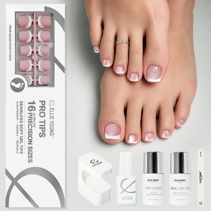 Milky Pearl French Cat Eye | Short Square Toenail | ProTips