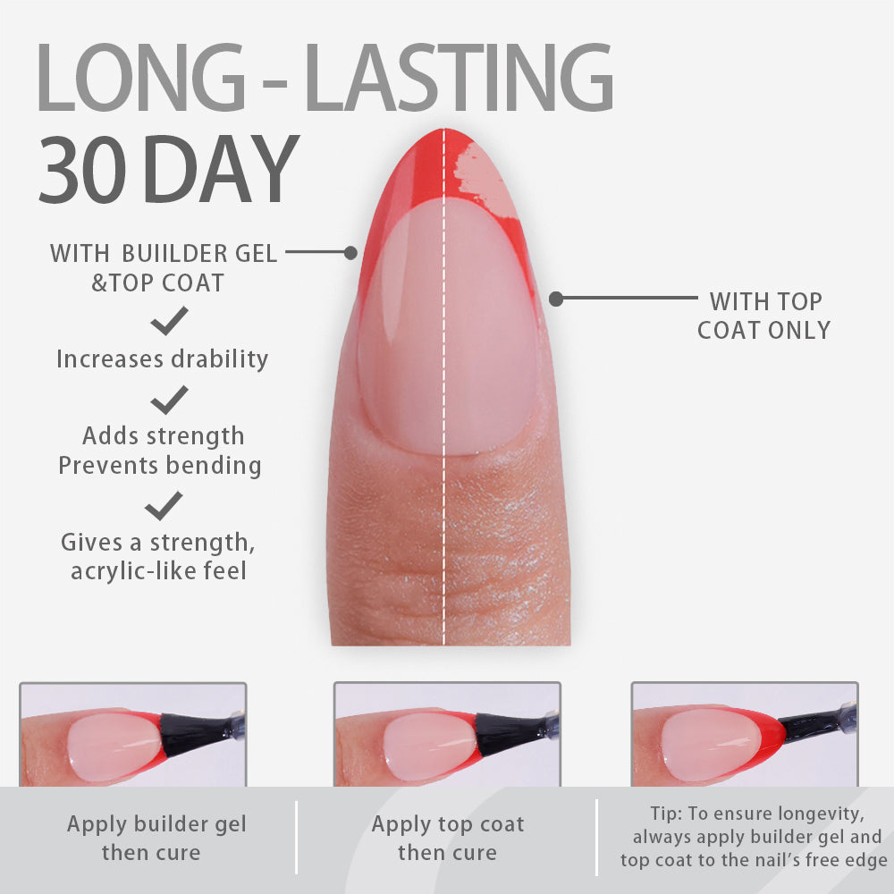 Rote Pastell-Nagelspitzen | Kurz & Mandelform | ProTips