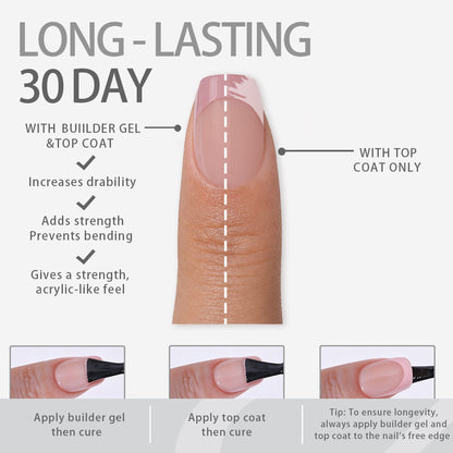 Mocha Nude French Tips | Short Square | ProTips