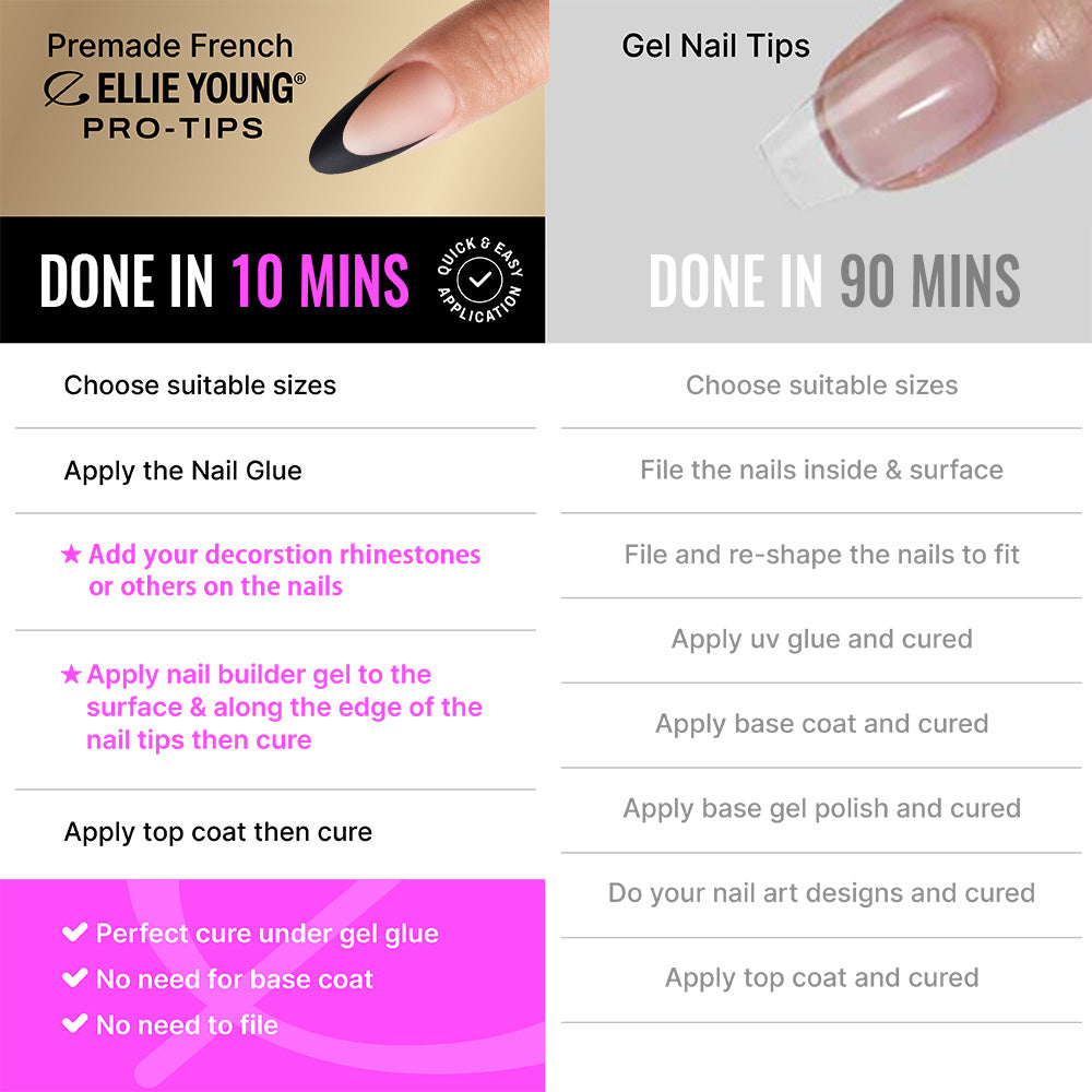 Brown French Tip | Medium Almond | ProTips