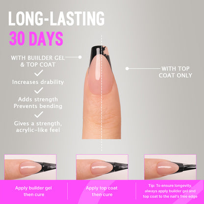 Black French Tip | Medium Coffin | ProTips