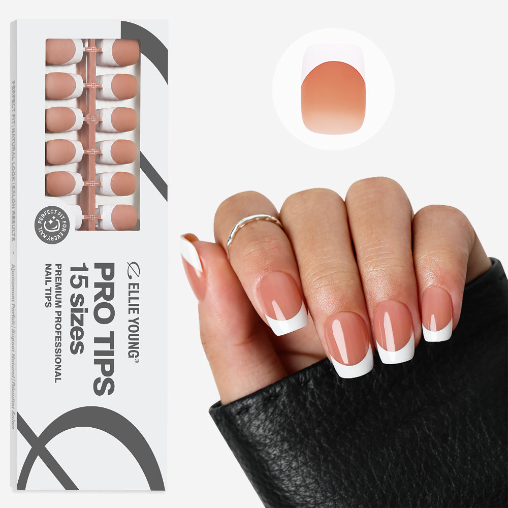Brown Base French Tip| Short Square | ProTips