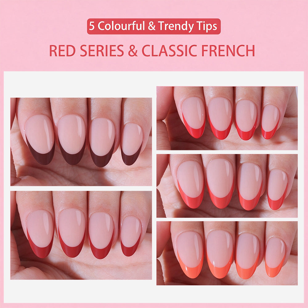 Rote Pastell-Nagelspitzen | Kurz & Mandelform | ProTips
