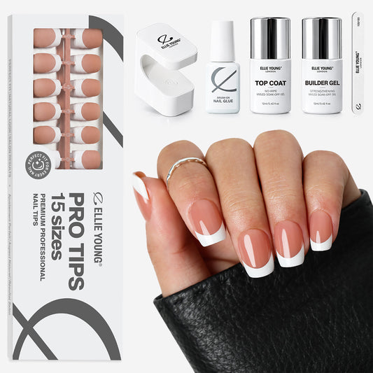 Brown Base French Tip| Short Square | ProTips