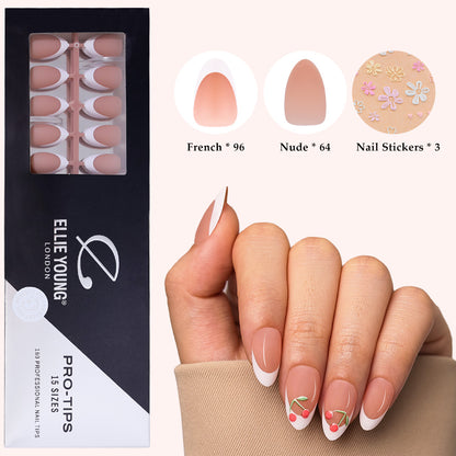 Nude & French Mix Nail Kit | Short Almond | ProTips