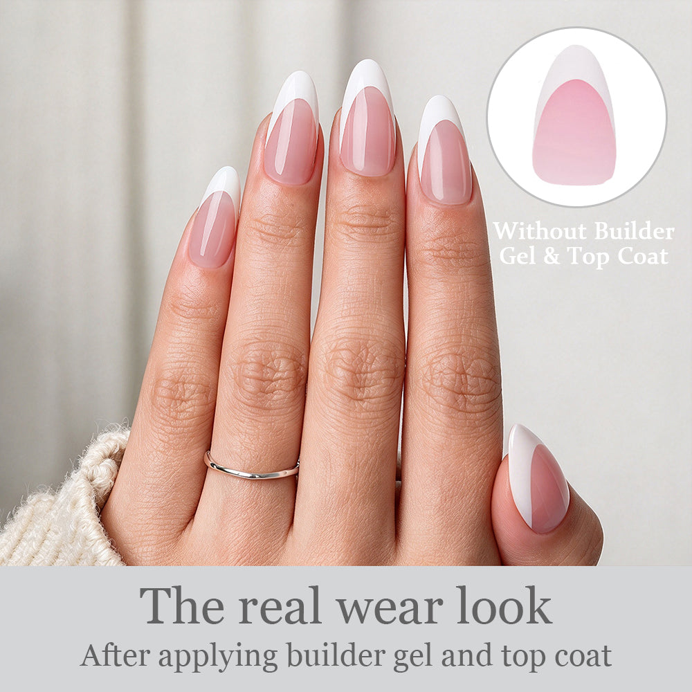 Elegant pink French tip ProTips nails for a polished everyday manicure