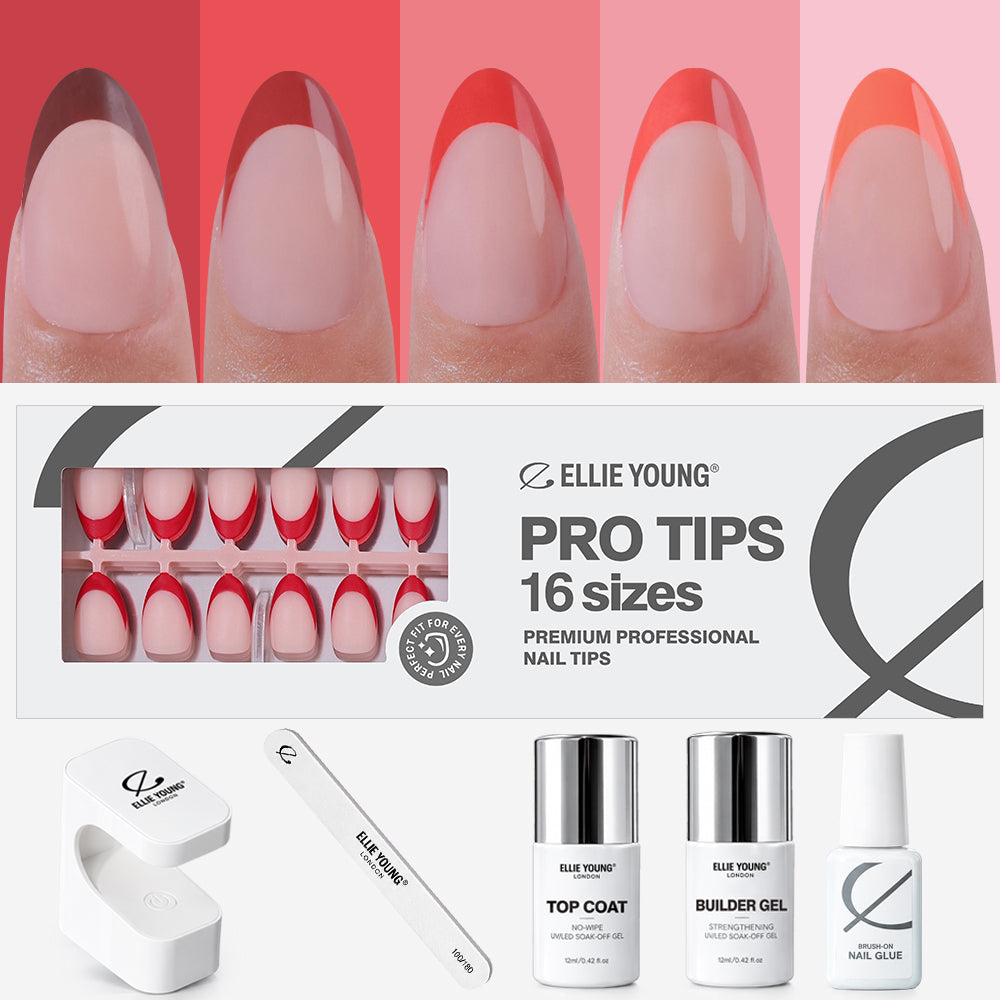 Rote Pastell-Nagelspitzen | Kurz & Mandelform | ProTips