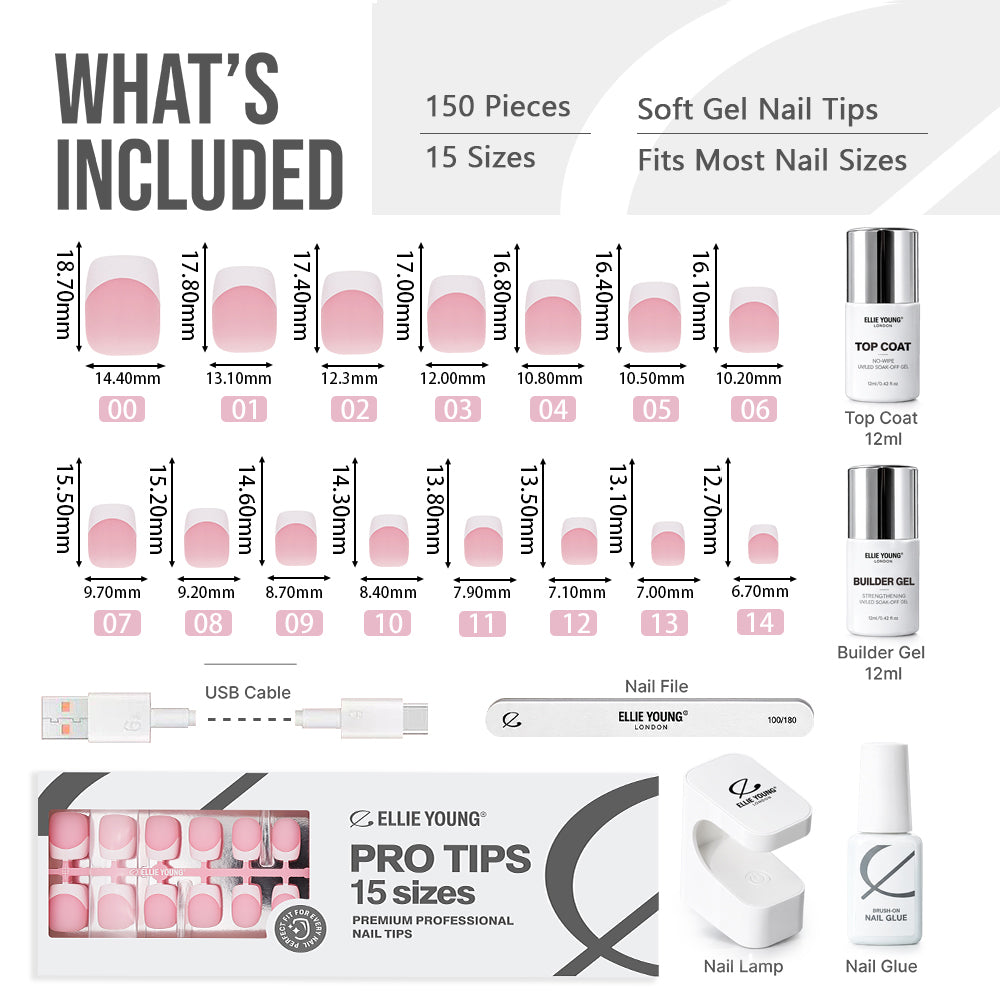 Pink Base French Tip | Short Square | ProTips