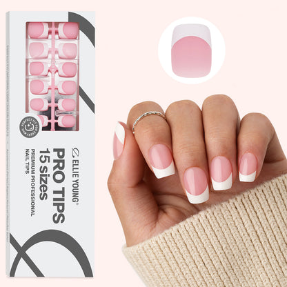 Pink Base French Tip | Short Square | ProTips