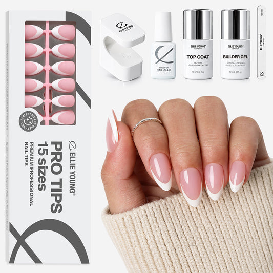 Pink Base French Tip | Short Almond | ProTips