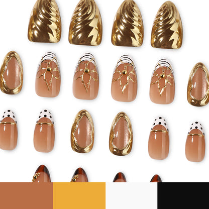 Short almond-shaped press-on nails by EASY PRESS™