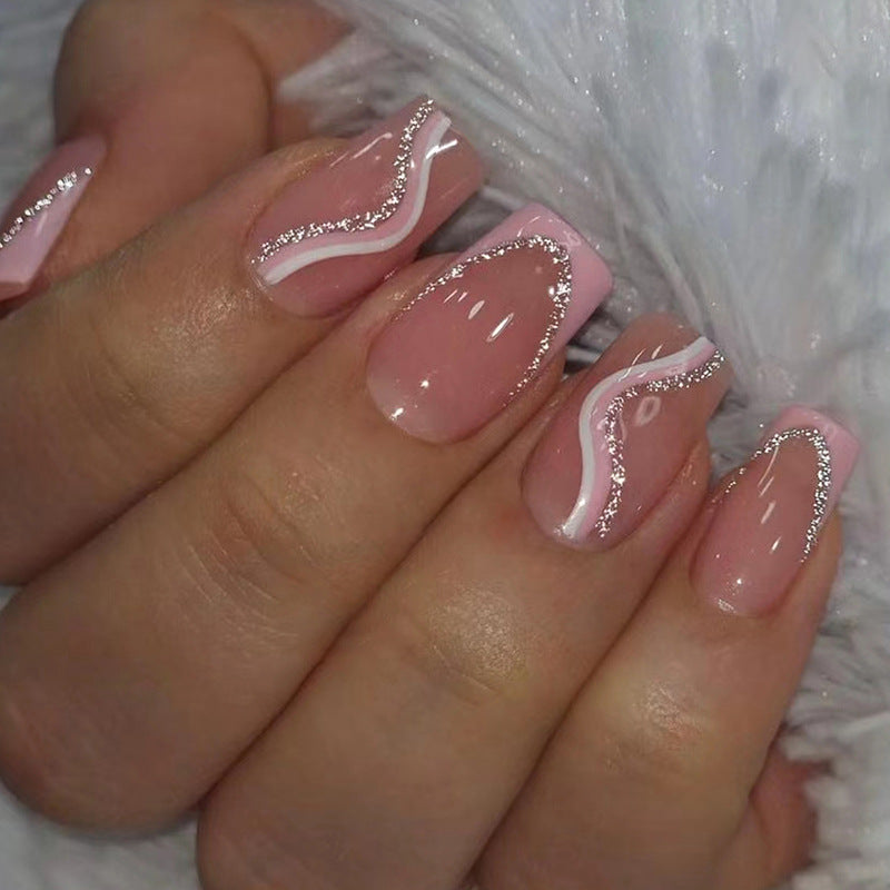 Glitter Pink Swirls