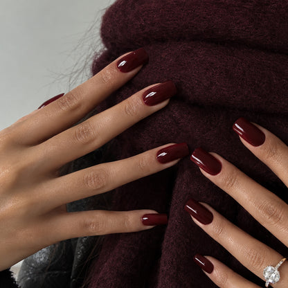 Medium square press-on nails for a bold, polished look