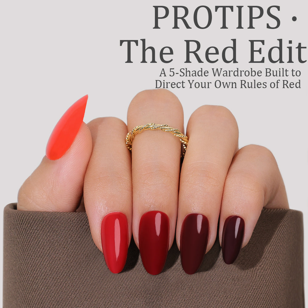 ProTips nail design featuring medium almond-shaped nails